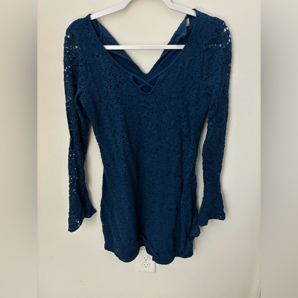 Blue Hollister netted dress